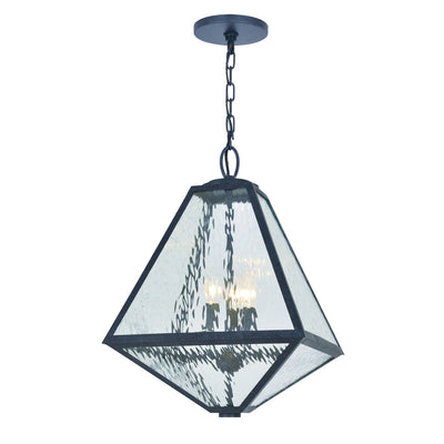 ##Antique Hardware## Brian Patrick Flynn Glacier 3 Light Black Charcoal Outdoor Pendant