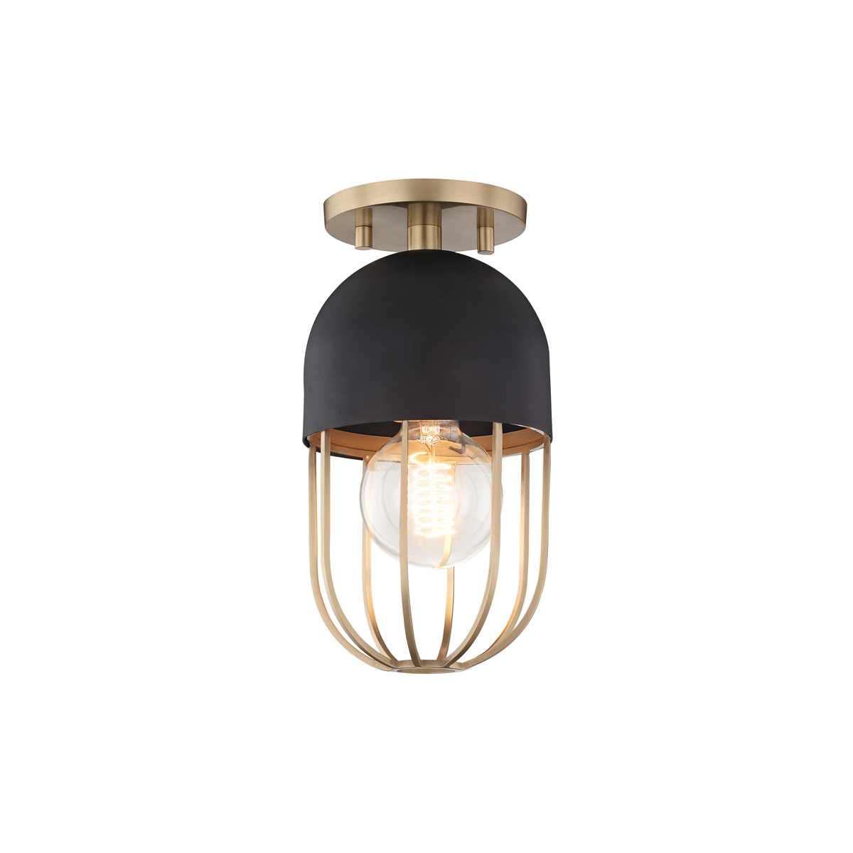 ##Antique Hardware## Haley Semi Flush