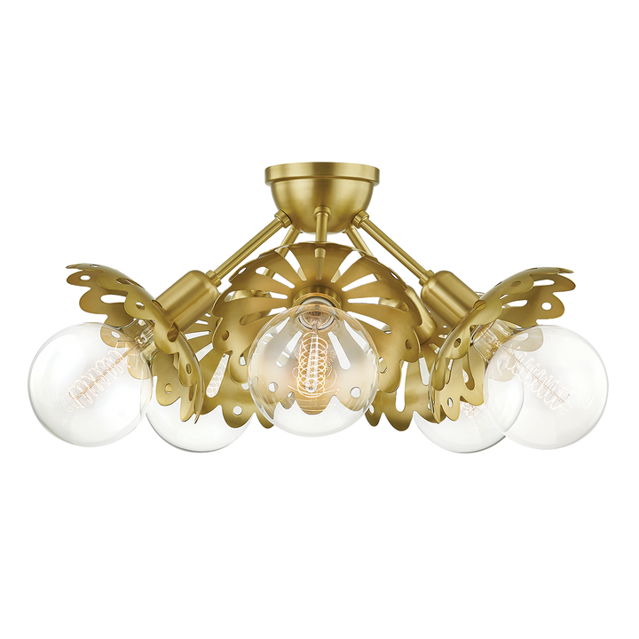 ##Antique Hardware## Alyssa Semi Flush