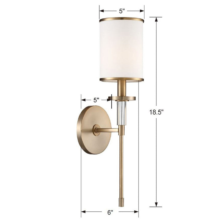 ##Antique Hardware## Hatfield 1 Light Vibrant Gold Sconce