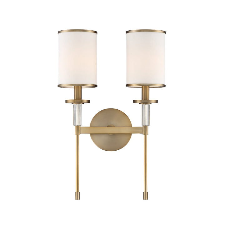 ##Antique Hardware## Hatfield 2 Light Vibrant Gold Sconce