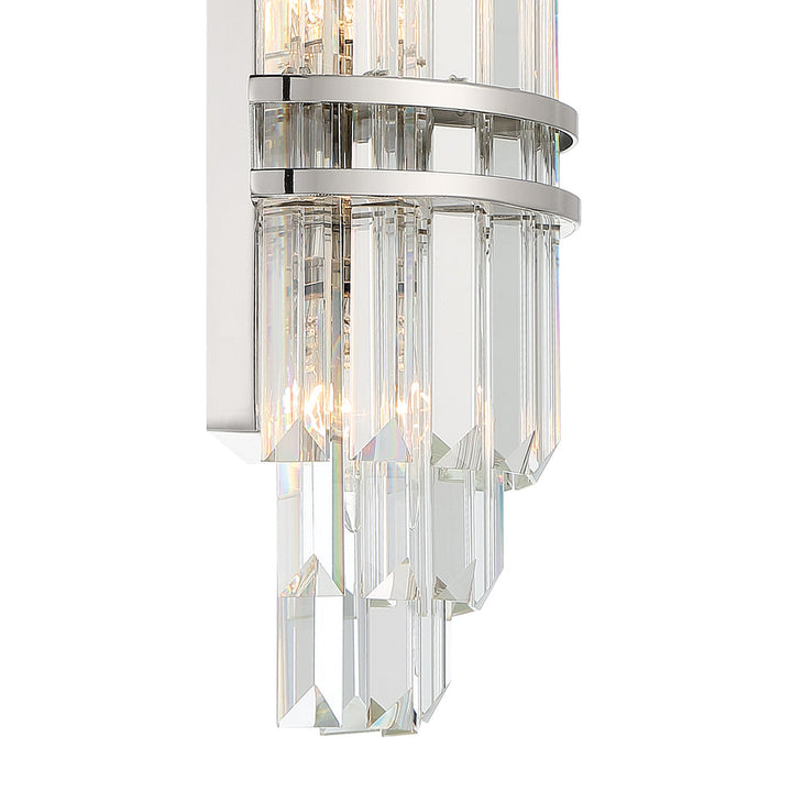 ##Antique Hardware## Hayes 2 Light Polished Nickel Sconce