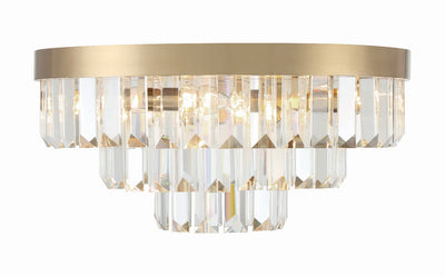 ##Antique Hardware## Hayes 8 Light Aged Brass Flush Mount