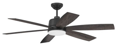 ##Antique Hardware## 54" Hogan Fan in Flat Black Finish, Blades Included