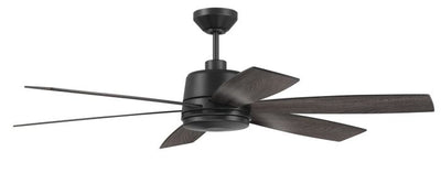 ##Antique Hardware## 54" Hogan Fan in Flat Black Finish, Blades Included