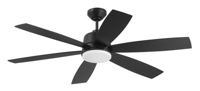 ##Antique Hardware## 54" Hogan Fan in Flat Black Finish, Blades Included
