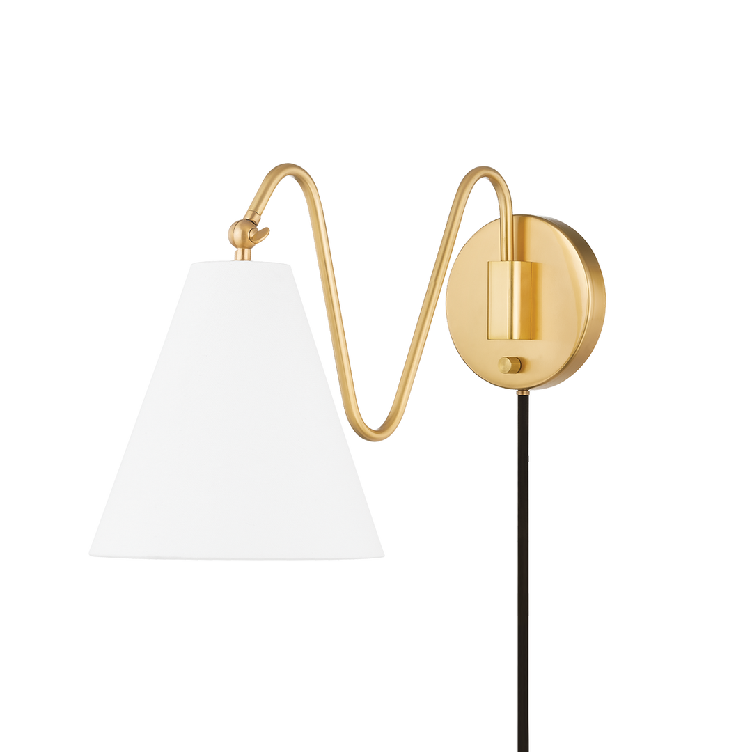 ##Antique Hardware## Onda Plug-In Sconce