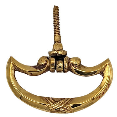 Antique Hardware 2 1/2 Inch by 1 1/4 Inch Crescent Cross Drop Pull DROP PULL