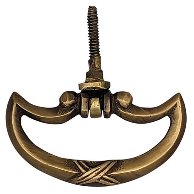 Antique Hardware 2 1/2 Inch by 1 1/4 Inch Crescent Cross Drop Pull DROP PULL