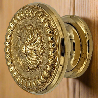 Antique Hardware 1 3/5 Inch Beaded Floral Cabinet Knob (Several Finishes Available) CABINET KNOB
