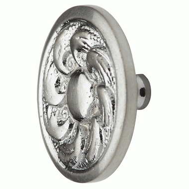 ##Antique Hardware## 1 7/8 Inch Solid Brass Round Ocean Waves Cabinet & Furniture Knob