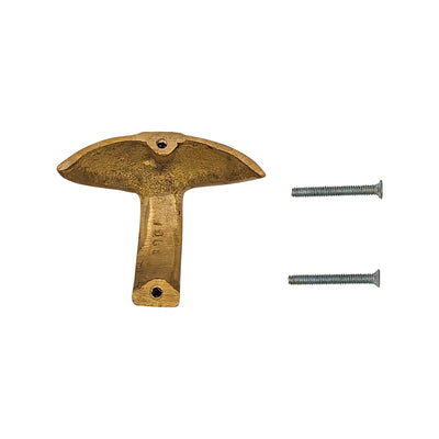 Antique Hardware 2 5/8 Inch Overall (2 Inch c-c) Solid Brass Art Deco Pull CABINET PULL