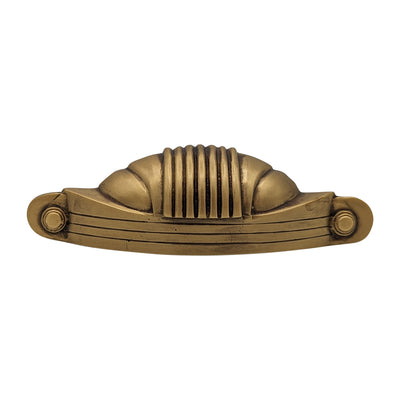 Antique Hardware 5 Inch Overall (4 Inch c-c) Solid Brass Marquee Pull CABINET PULL