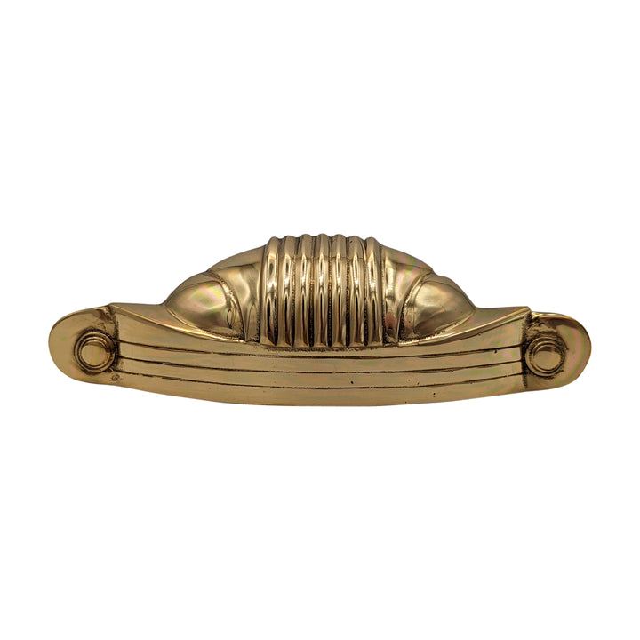 ##Antique Hardware## 5 Inch Overall (4 Inch c-c) Solid Brass Marquee Pull