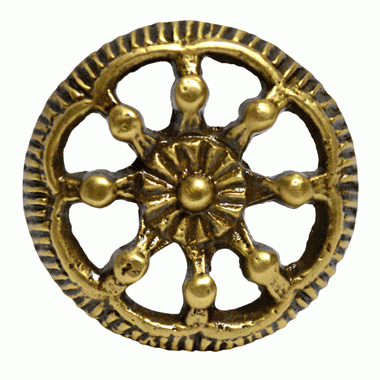 ##Antique Hardware## 1 1/4 Inch Beaded Wheel Cabinet & Furniture Knob