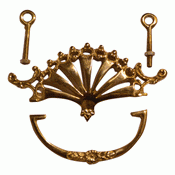 ##Antique Hardware## 4 1/2 Inch (3 Inch c-c) Horizon Art Deco Bail Pull