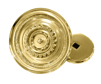Antique Hardware 3 1/2 Inch Floral Disc French Oversized Patterned Knob (Several Finishes Available) KNOB