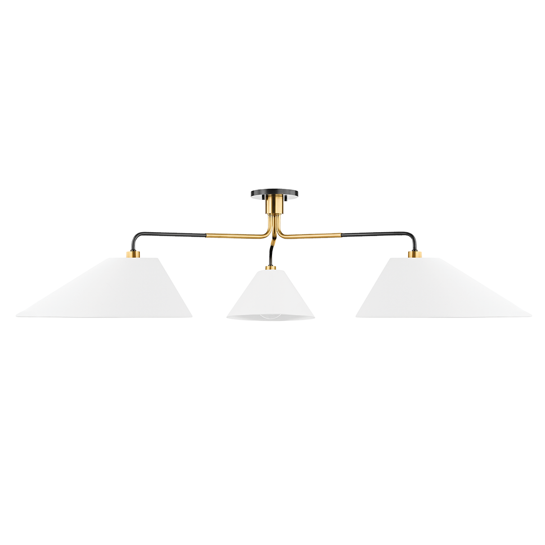 ##Antique Hardware## Duo Semi Flush