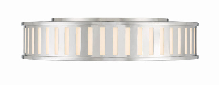 ##Antique Hardware## Kendal 4 Light Polished Nickel Flush Mount