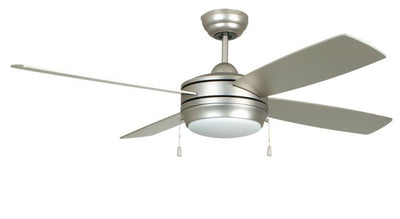 Antique Hardware 52" Laval in Brushed Nickel w/ Brushed Nickel/Mapple Blades Ceiling Fan