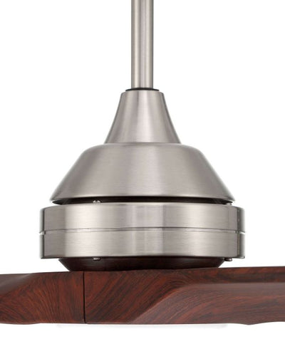 Antique Hardware 60" Limerick in Brushed Polished Nickel w/ Mahogany Blades Ceiling Fan