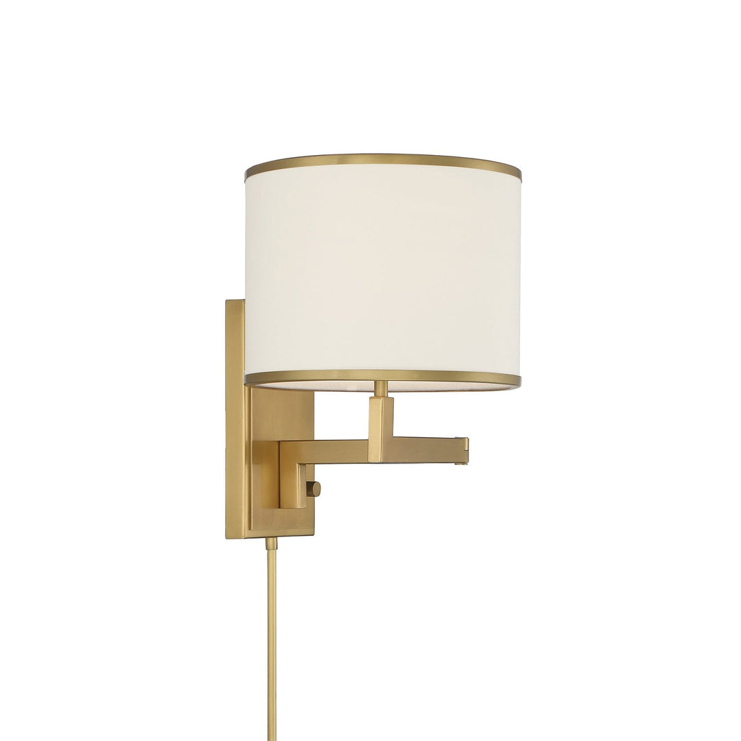 ##Antique Hardware## Madison 1 Light Aged Brass Task Sconce