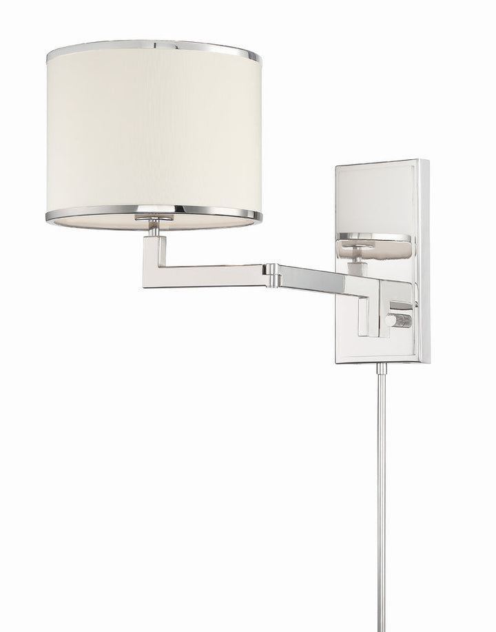 ##Antique Hardware## Madison 1 Light Polished Nickel Task Sconce