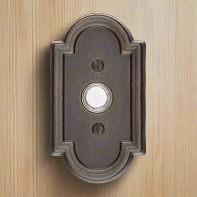 Antique Hardware Emtek 2411 Doorbell Button With #11 Rosette (Several Finishes Available) Door Bells & Chimes