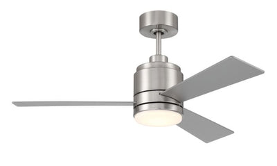 ##Antique Hardware## 42" McCoy 3-Blade in Brushed Polished Nickel w/ Brushed Nickel Blades