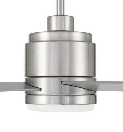 ##Antique Hardware## 52" McCoy 4-Blade in Brushed Polished Nickel w/ Brushed Nickel Blades