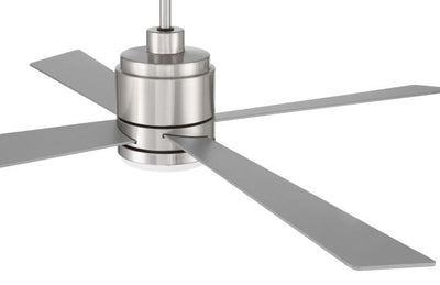 ##Antique Hardware## 52" McCoy 4-Blade in Brushed Polished Nickel w/ Brushed Nickel Blades