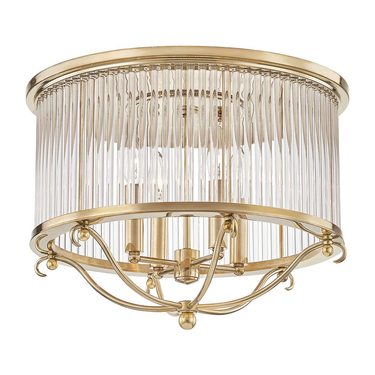 ##Antique Hardware## Glass No.1 Semi Flush