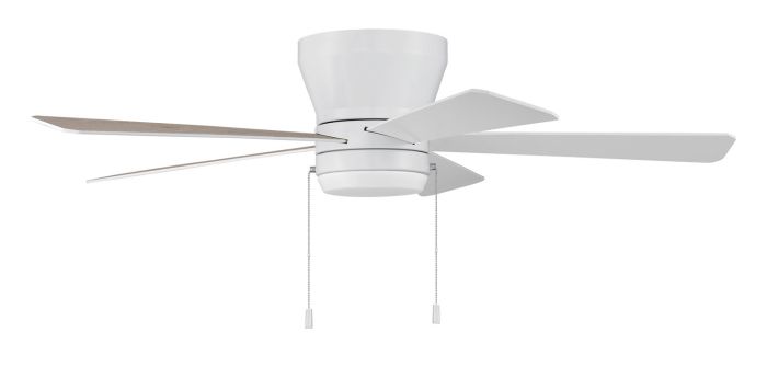 Antique Hardware 52" Merit in White w/ White/Washed Oak Blades Ceiling Fan
