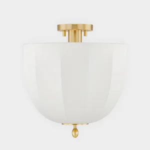 ##Antique Hardware## Meshelle Flush Mount