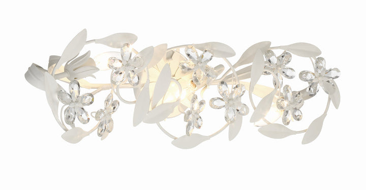 ##Antique Hardware## Marselle 3 Light Matte White Bathroom Vanity