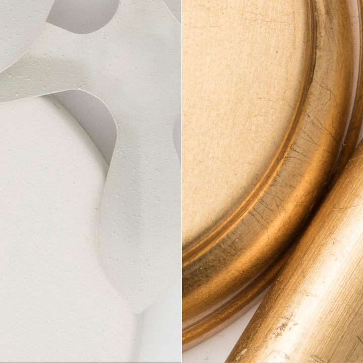 Antique Hardware Brian Patrick Flynn Alston 1 Light Matte White + Antique Gold Mini Pendant Pendant