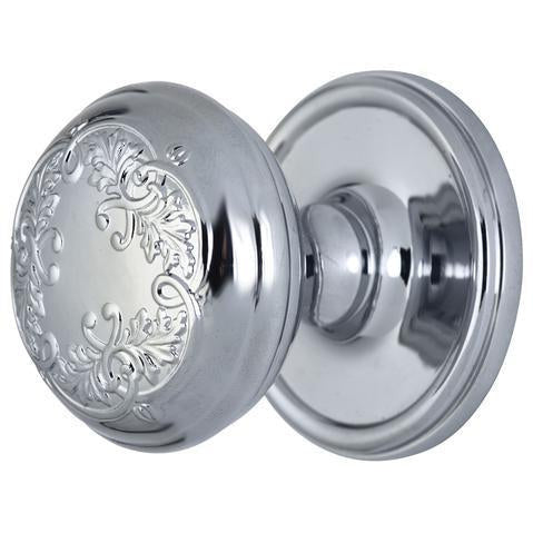 ##Antique Hardware## Traditional Rosette Door Set with Floral Leaf Pattern Knob (Several Finishes Available)