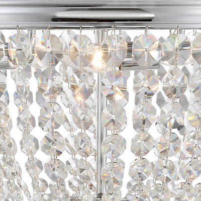##Antique Hardware## Nola 5 Light Polished Chrome Flush Mount