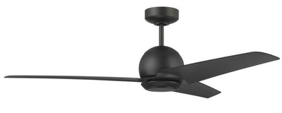 Antique Hardware 52" Nate in Flat Black Finish, Flat Black Blades, Light kit included (Optional), WiFi Control Ceiling Fan