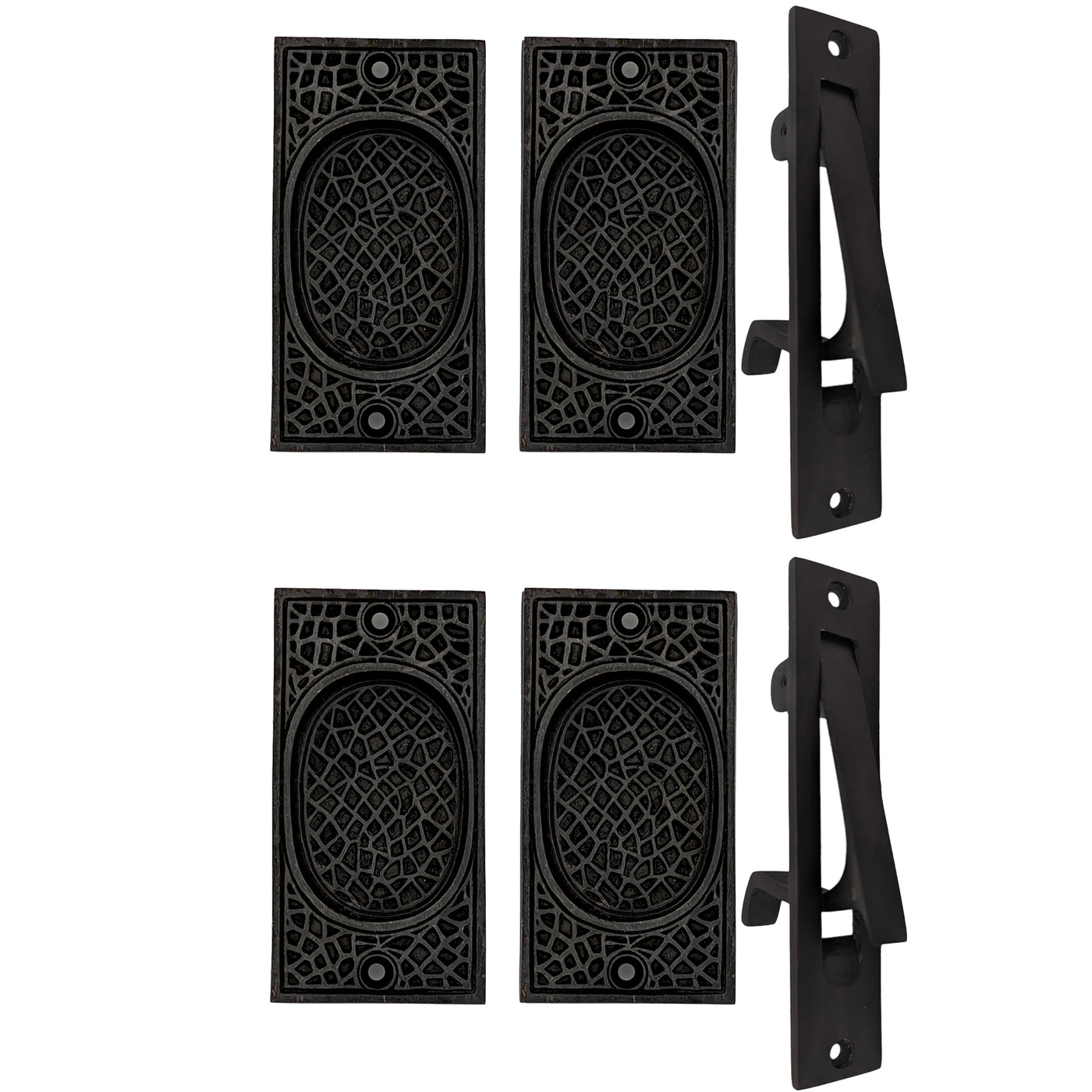 Antique Hardware Craftsman Pattern Pocket Door Set (Several Finishes Available) POCKET DOOR