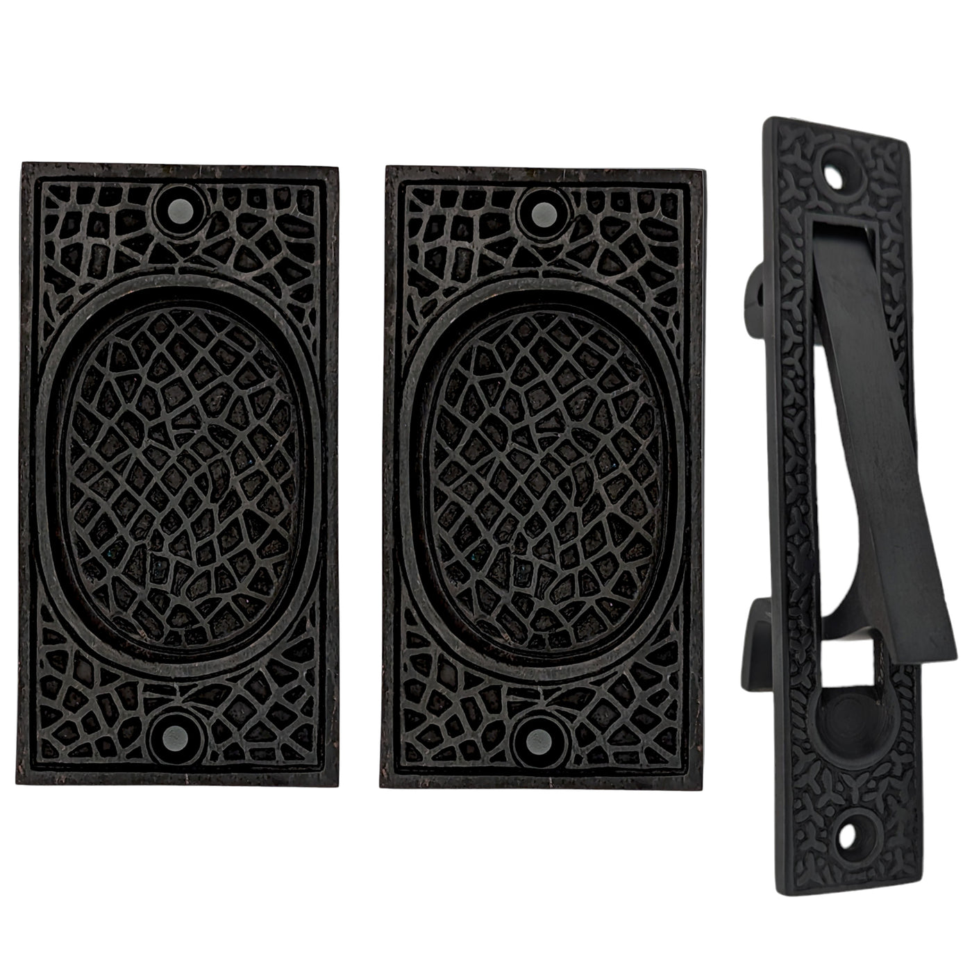 Antique Hardware Craftsman Pattern Pocket Door Set (Several Finishes Available) POCKET DOOR
