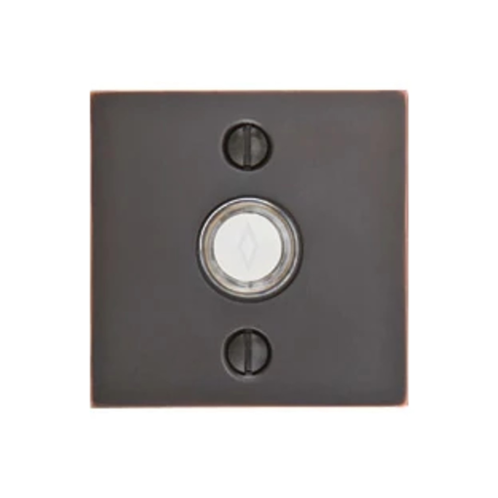 Antique Hardware Emtek 2459 Brass Doorbell with Square Rosette Door Bells & Chimes