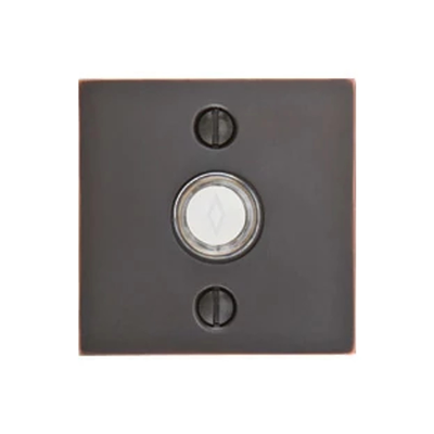 Antique Hardware Emtek 2459 Brass Doorbell with Square Rosette Door Bells & Chimes
