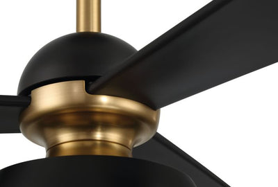 Antique Hardware 60" Otto in Flat Black/Satin Brass w/ Flat Black Blades Ceiling Fan