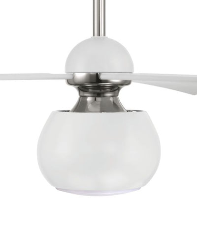 ##Antique Hardware## 60" Otto in White/Polished Nickel w/ White Blades