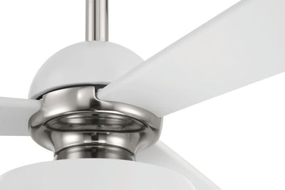 ##Antique Hardware## 60" Otto in White/Polished Nickel w/ White Blades