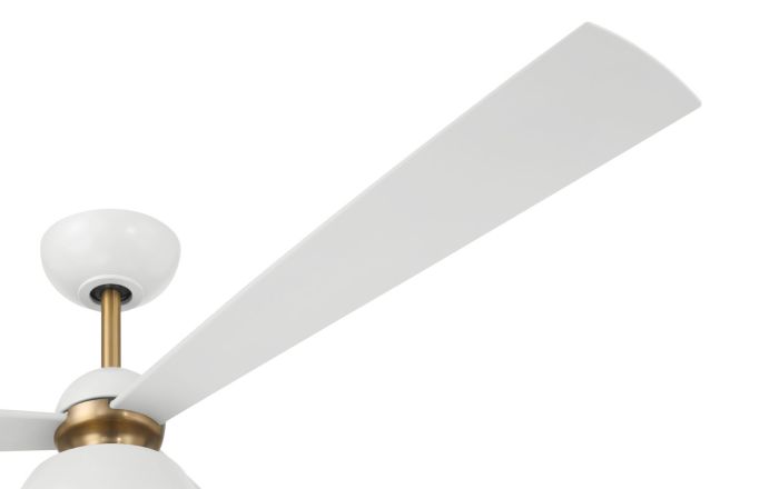 Antique Hardware 60" Otto in White/Satin Brass w/ White Blades Ceiling Fan