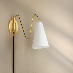 ##Antique Hardware## Onda Plug-In Sconce