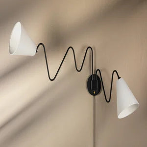 ##Antique Hardware## Onda Plug-In Sconce