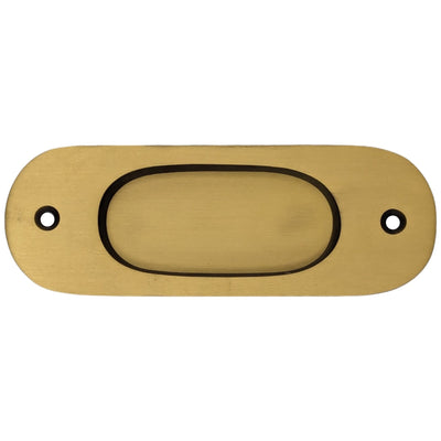 Antique Hardware 5 Inch Solid Brass Traditional Style Oval Sash Pull (Several Finishes Available) POCKET DOOR